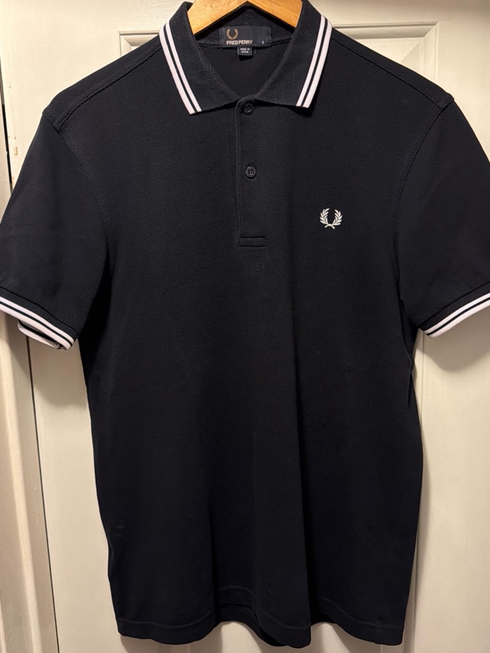 Fred Perry Navy Twin Tipped Polo Shirt